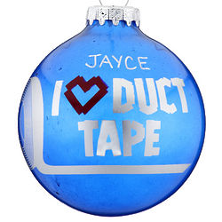 Personalized I Love Duct Tape Christmas Ornament