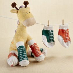 Plush Giraffe with Socks Gift Set
