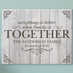 Personalized Better Together Canvas Print