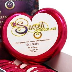 Goji Nibby Chocolate Heart Bar
