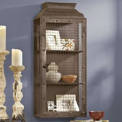 Rustic Wire Mesh Wall Cabinet