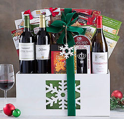 Let it Snow Red and White Wine Collection Gift Box