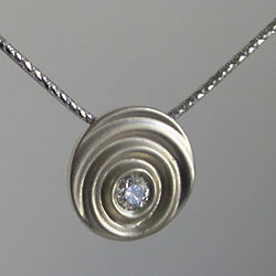 Diamond Droplet Necklace in 18K White Gold