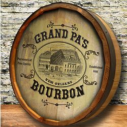 Bourbon Quarter Barrel Personalized Sign