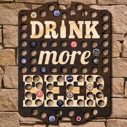 Drink More Beer Personalized Bottle Cap Wall Sign