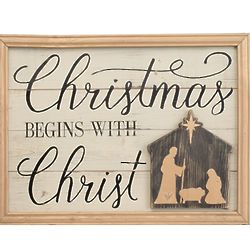Christmas Begins with Christ Wall Art