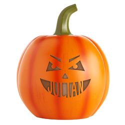 Personalized Small Devious Pumpkin Halloween Decoration