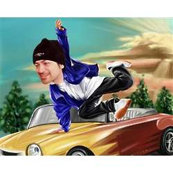 Personalized License to Drive Caricature Print