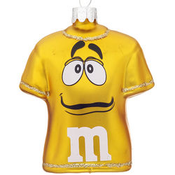 Personalized Yellow M&Ms T-Shirt Christmas Ornament