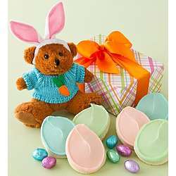 Plush Easter Bunny Bear and Sweets Gift Box
