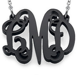 Personalized Monogram Celebrity Necklace in Acrylic
