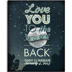 Love You to the Moon and Back Wall Plaque