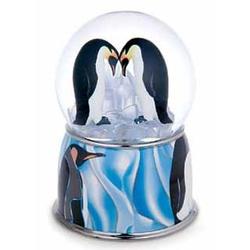 Penguin Pair Musical Snow Globe