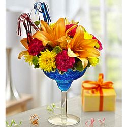 Large It's My Birthday Bouquet in Margarita Glass