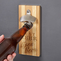 Only the Best Bamboo Magnetic Bottle Opener