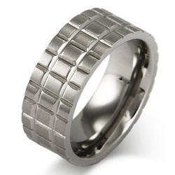 Men's Iron Grid Stainless Steel Comfort Fit Band