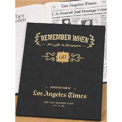 Remember When Personalized Newspaper Book