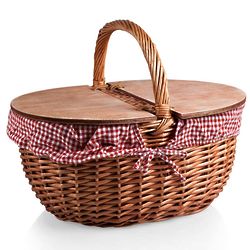 Country Picnic Basket with Removable Liner