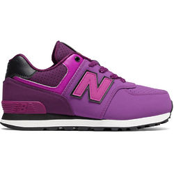 Kids 574 New Balance Shoes in Purple & Black