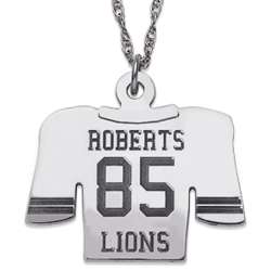 Sterling Silver Football Jersey Necklace