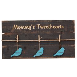 Personalized Bird Family Rustic Wall Art