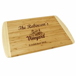 Personalized Vineyard 2-Tone Cutting Board