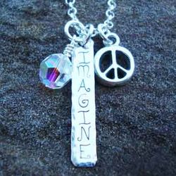 Imagine Peace Charm Necklace