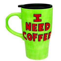 I Need Coffee Travel Mug