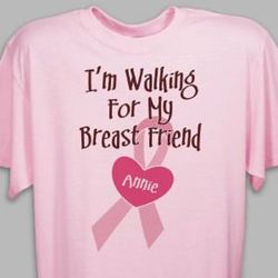 Personalized Breast Cancer Awareness Walking T-Shirt