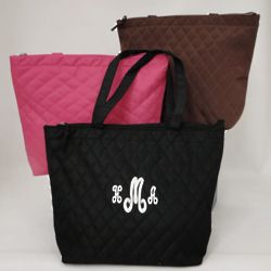Quilted Microfiber Personalized Tote