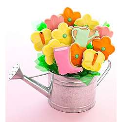 Mother's Day Watering Can Cookie Flowers
