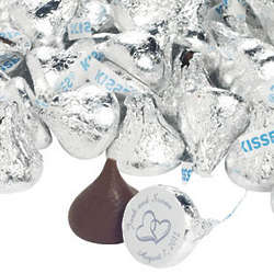 Personalized 2 Hearts Wedding Hershey's Kisses Candies