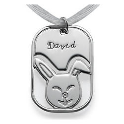 Engraved Children's Necklace with Bunny