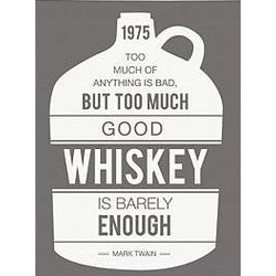 Gray Personalized Whiskey Quote Wall Art