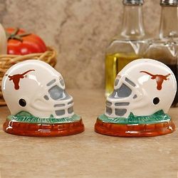 Texas Longhorns Ceramic Helmet Salt and Pepper Shakers