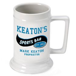 Sports Bar Personalized Beer Stein