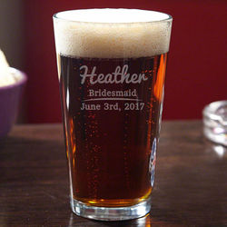 The Big Day Personalized Beer Glass