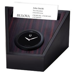 Executive Galleria Clock and Business Card Holder
