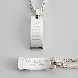 Men's Hidden Message Tag Necklace
