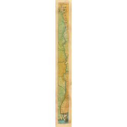 Mississippi River Historic Ribbon Map Print