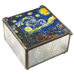 Starry Night Art Glass Box