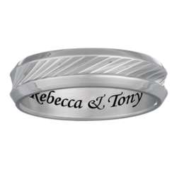 Men's Stainless Steel Engraved Band