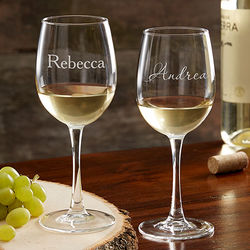 Personalized Classic Celebrations 12 Ounce White Wine Glass