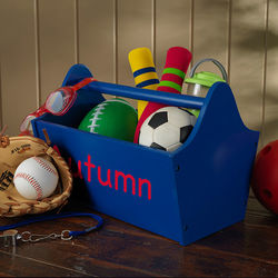 Personalized Kid Kraft Toy Caddy in Blue