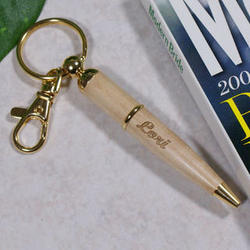 Personalized Name Wooden Pen Key Chain