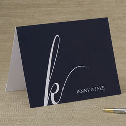 Stylish Monogram Personalized Note Cards and Envelopes