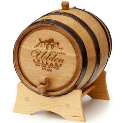 Personalized Handcrafted Wine Barrel