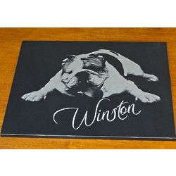 Personalized Pet Photo on Black Marble
