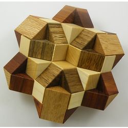 Star of David Brain Teaser Wooden Puzzle