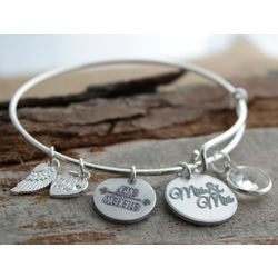 Mrs. and Mrs. Personalized Adjustable Wire Bangle Bracelet